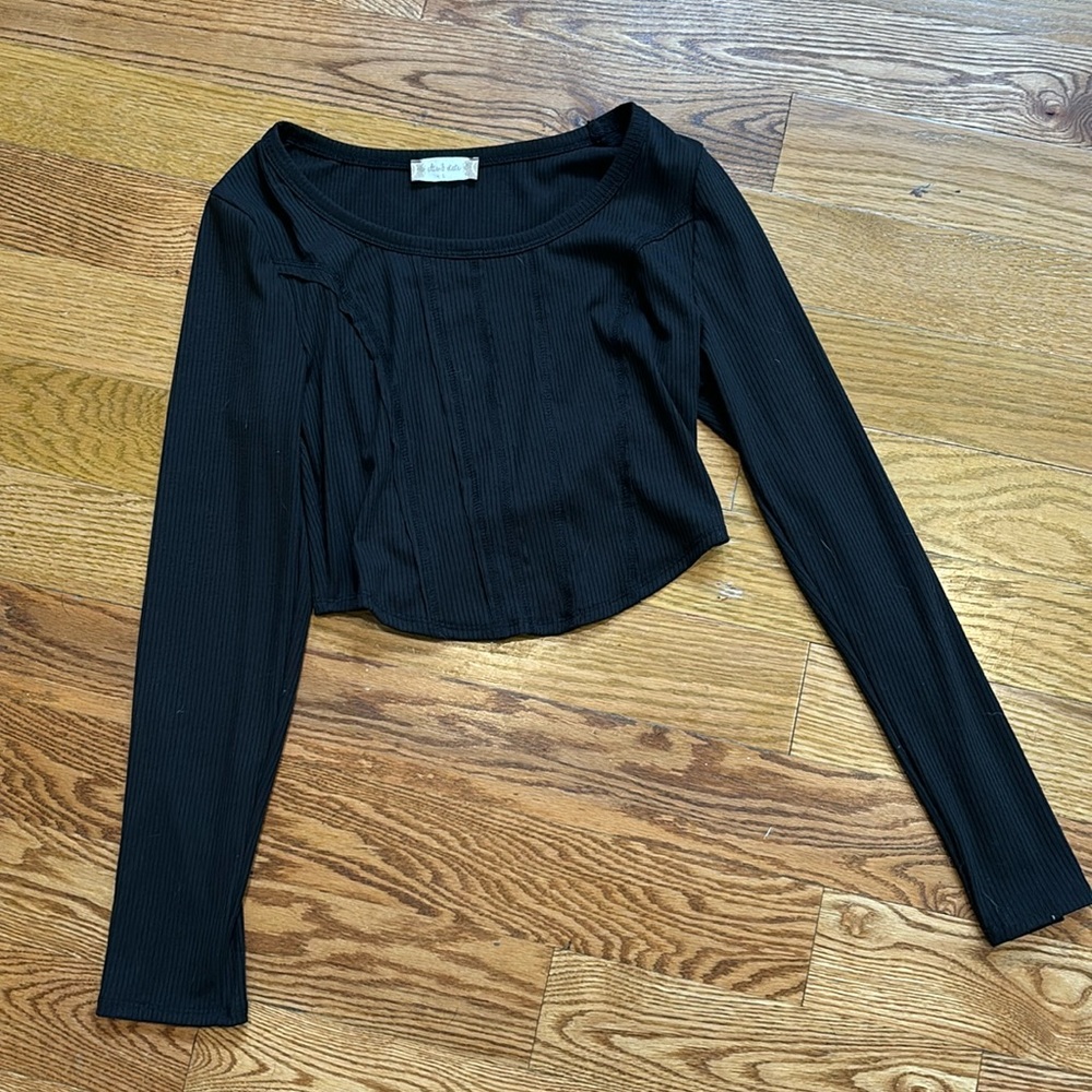 Altar’d State black long sleeve crop top.